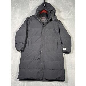 Jordan Parka Coat Womens Large Black Down Puffer Flight Hooded Long Nike‎ Jacket